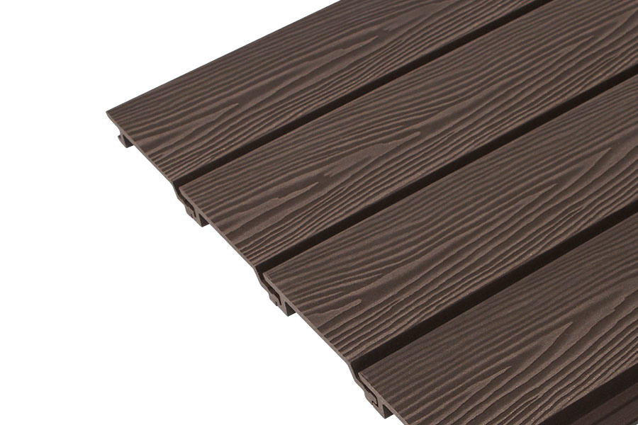 Savadeck Natur πρόσοψη Chocolate – πλάγια όψη πολλαπλών επενδύσεων