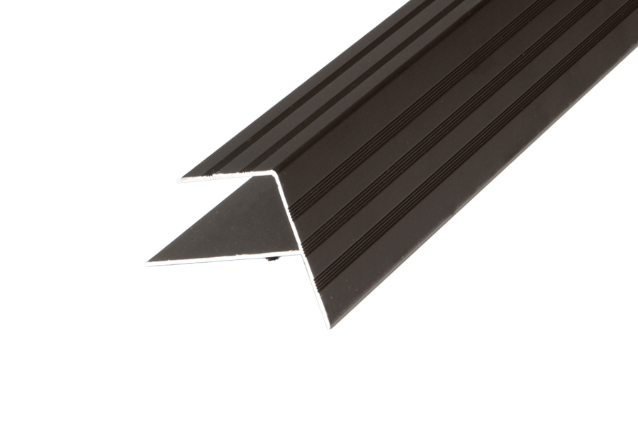 Προφίλ αλουμινίου Savadeck F 3000×40×60 mm Dark Brown – πλάγια όψη προφίλ