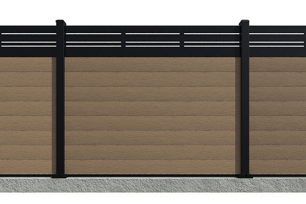 Savadeck ograda Natur s aplikacijom Teak – prikaz ograde
