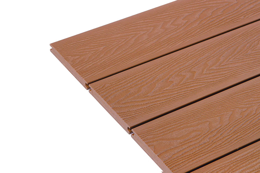 Savadeck Strong Deking Terracotta – vedere oblică a mai multor scânduri