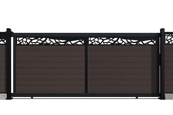 Savadeck vrata Natur z aplikacijo Chocolate – prikaz drsnih vrat