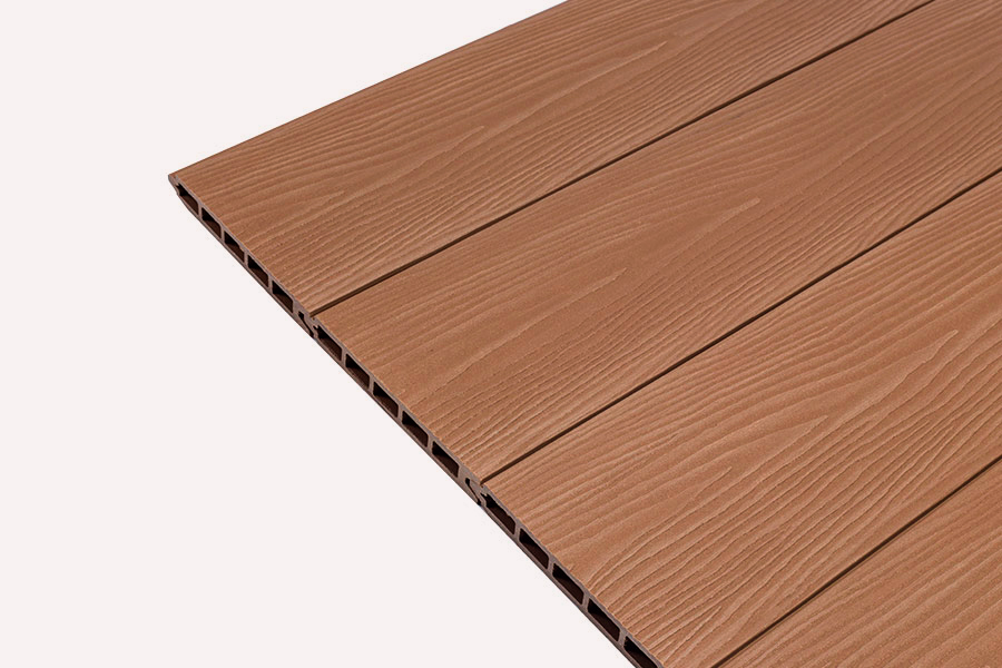 Savadeck Natur ograja Terracotta – poševen prikaz več desk